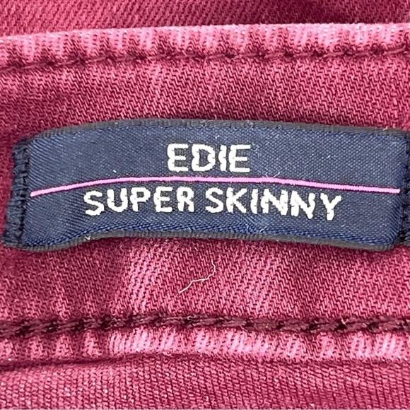 Vigoss Burgundy Edie Super Skinny Classic Fit Jeans Size 14 Women’s - Picture 4 of 8